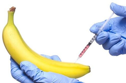 agrandissement du pénis injectable en utilisant l'exemple d'une banane